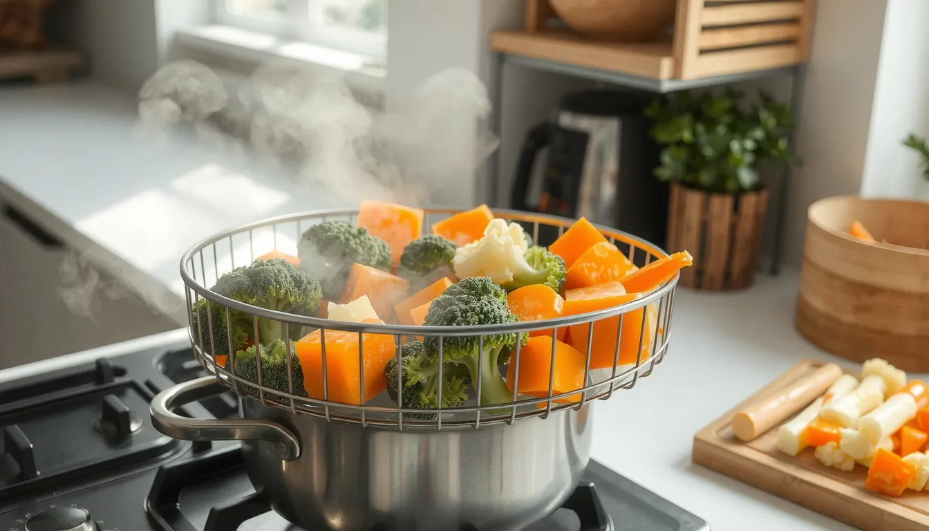 temps de cuisson des légumes à la vapeur